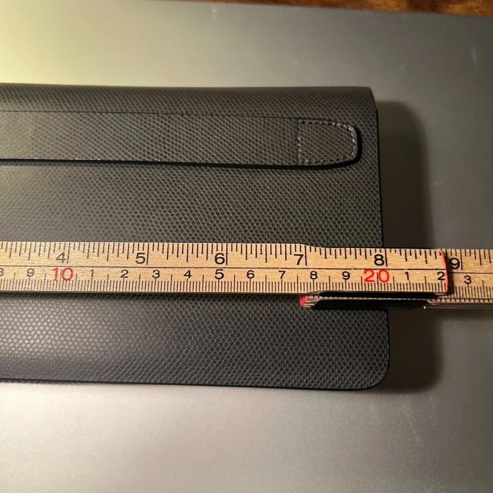 Montblanc Double Zip Travel Organizer Wallet Charcoal Black Leather Unverified